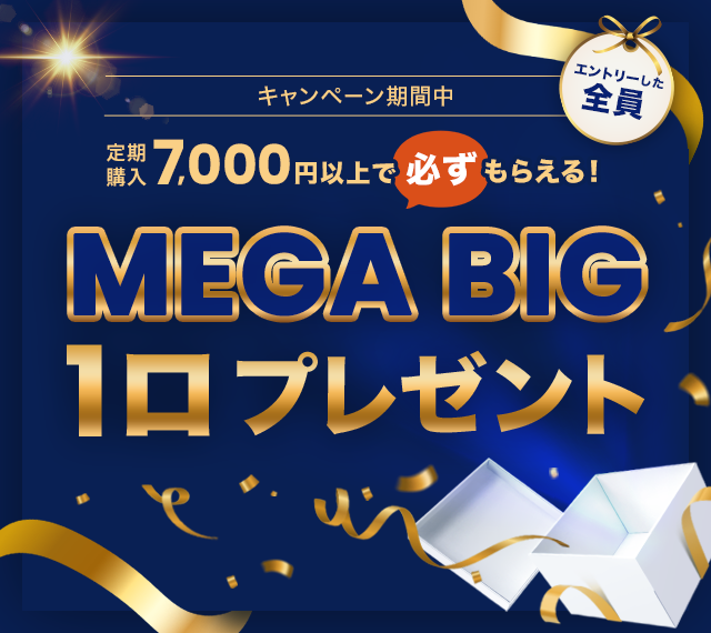 もも✨【即購入大歓迎、価格交渉可能☺️】ページ。 キャンペーン期間中、定期購入7,000円以上で必ずもらえる！MEGA BIG 1