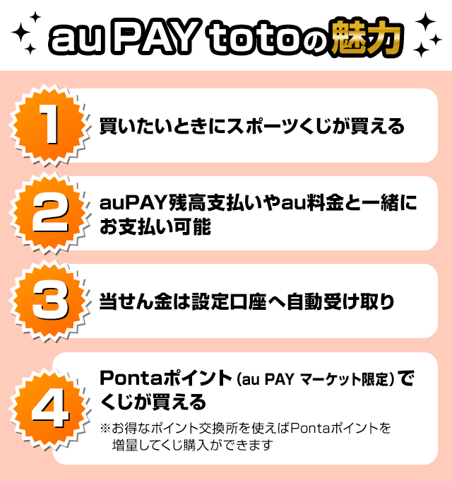 au PAY toto の魅力